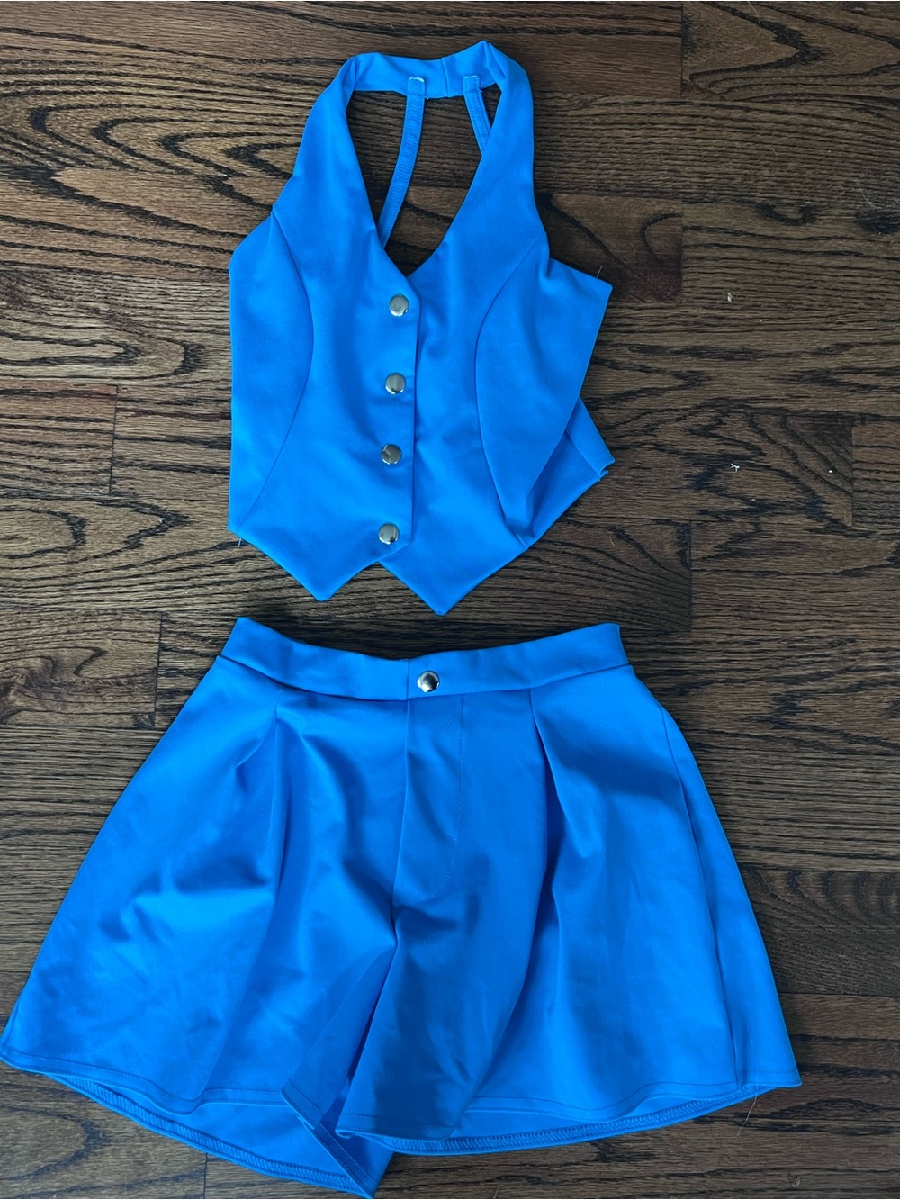 Kelle Elements of Style Set - Dance Vest and Shorts Turquoise Girls - LC